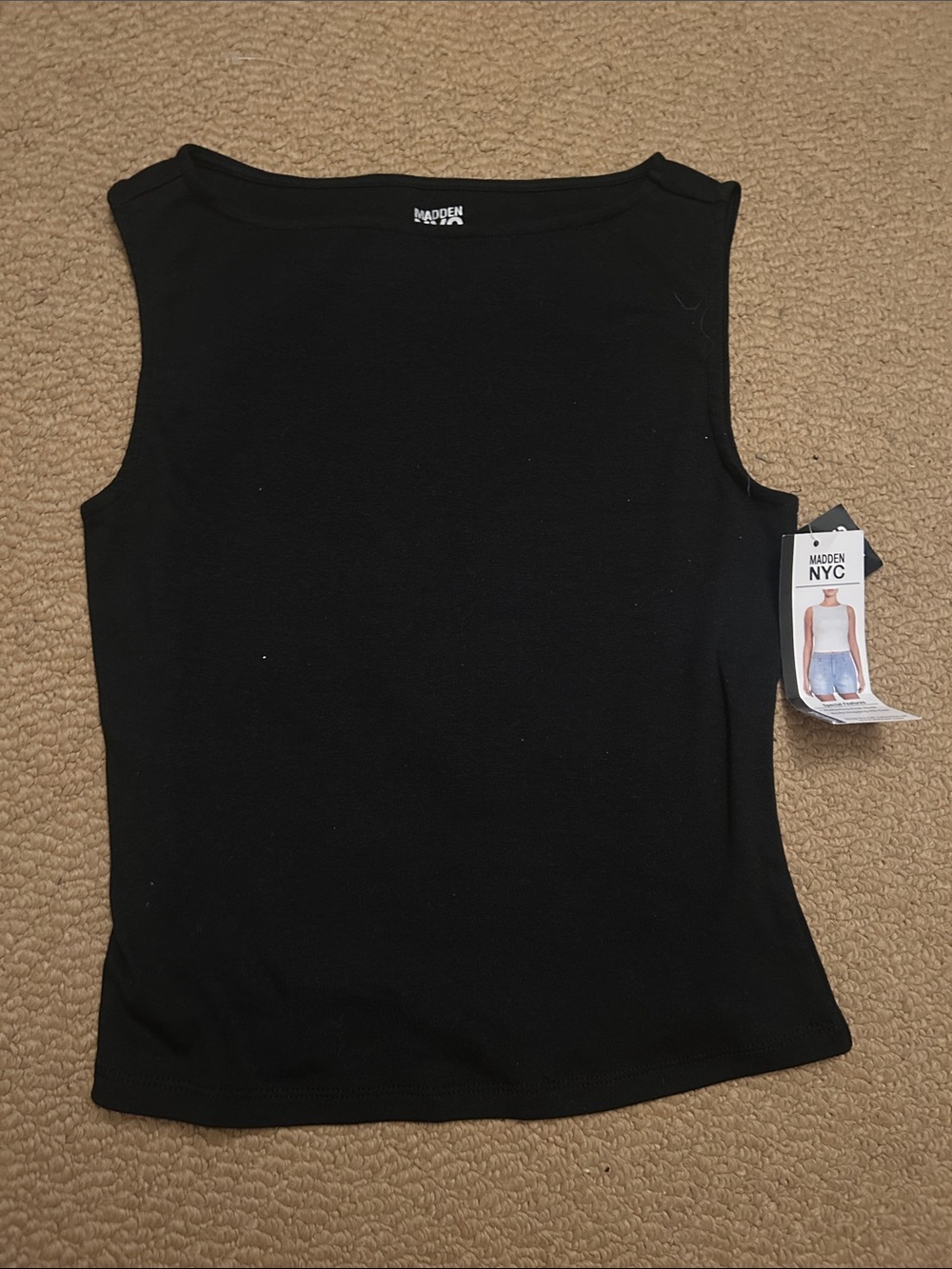 Madden NYC Women's Black Sleeveless Tank Top
